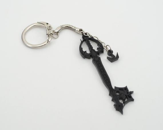Oblivion Pewter Keychain Charm & Backpack Clip 80137 Kingdom Hearts Disney 