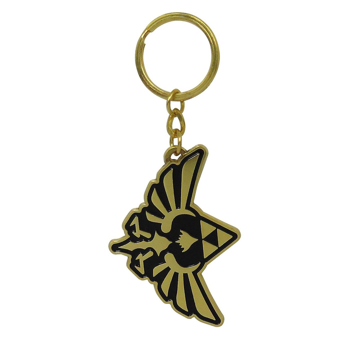 The Legend of Zelda Logo Link Shield Alloy Keychain Key Chains Keyfob Keyring 